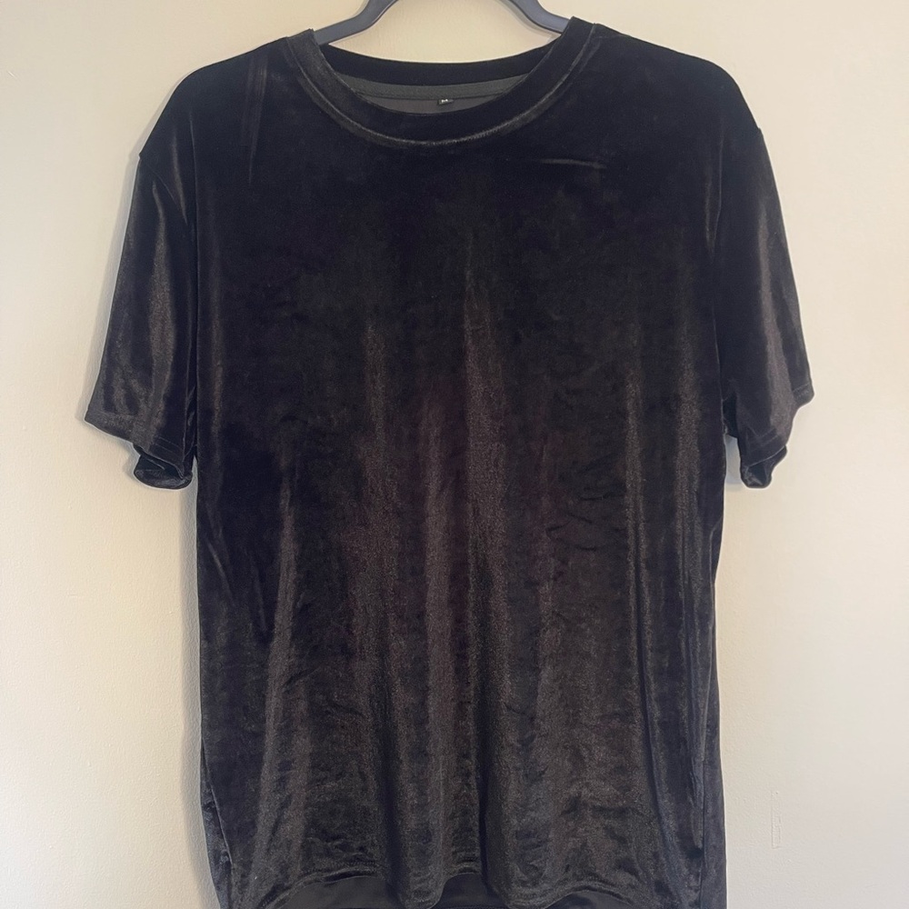 Velvet Black Short Sleeve Crew Neck Tee